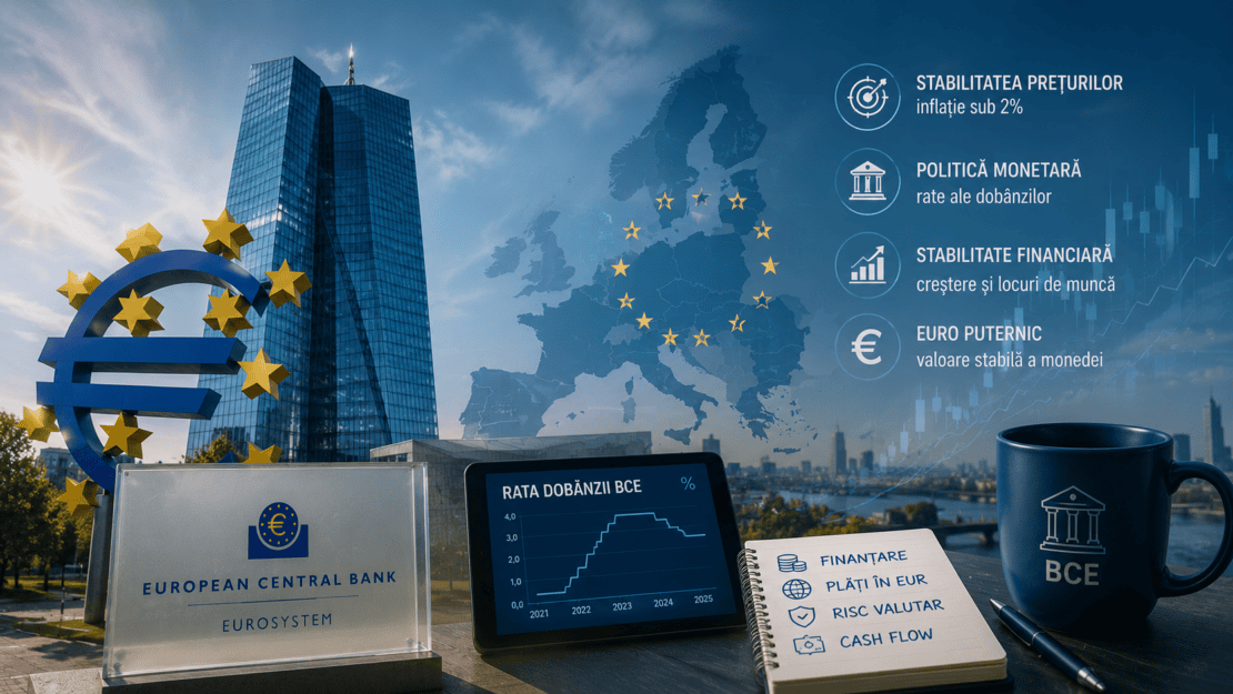 BCE este banca centrală a zonei euro. Aflați cum influențează deciziile sale dobânzile, cursul euro și plățile în EUR.
