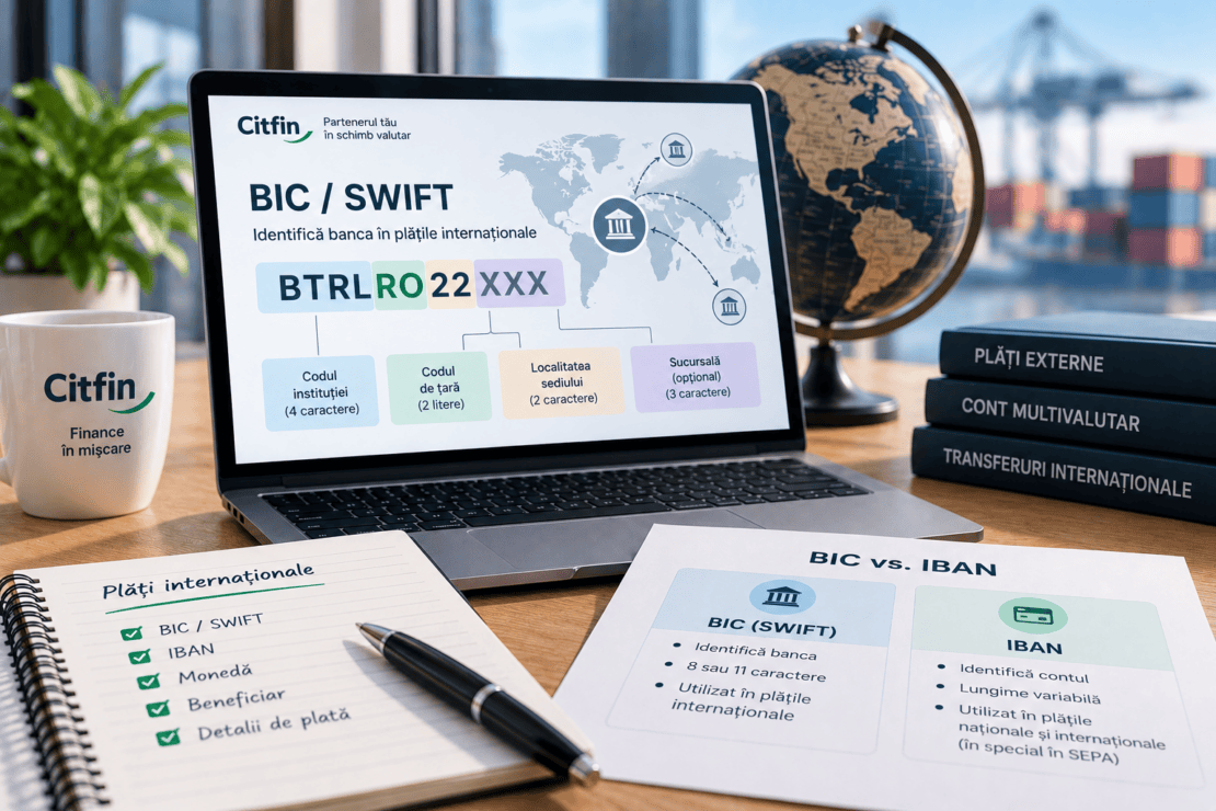 Codul BIC/SWIFT, structura sa și diferența dintre BIC și IBAN pentru plățile internaționale